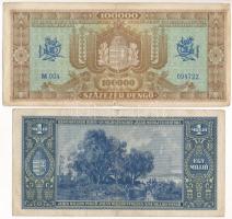 1945. 100.000P kék "Második régipénz kiállítás Szolnokon A DAMJANICH MÚZEUMBAN 1968. június 2-9...