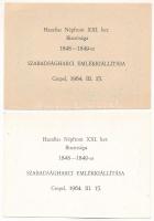 1849. 10Ft "Kincstári utalvány" imitációja, hátoldalán "Hazafias Népfront XXI. ker. B...