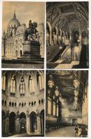 Budapest V. Országház belső. Magyar Műemlékek. Képzőművészeti Alap - 10 modern képeslap tokban