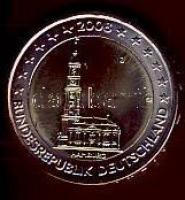 Németország 2008J 2€ "Hamburg" T:1