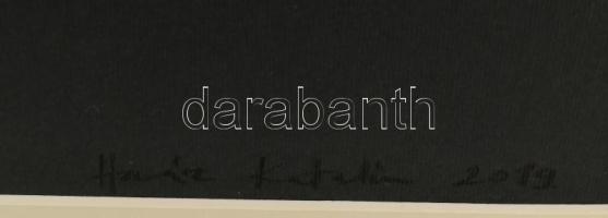 Haász Katalin (1971-): OSAS darab, 2019. Akril, papír applikáció, papír. Jelezve jobbra lent: Haász ...