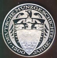 Németország 2003. "1200 éves a német pénzverés-Euro" bimetál Ag emlékérem 20g T:PP Tanúsít...