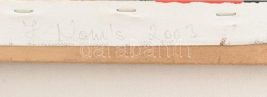 Nem's Judit (Nemes Judith, 1948-): 03/beta-gold/871.259.436, 2003. Akril, vászon, jelzett a hát...