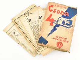 cca 1930 Csoda és más uj kapcsolások 25 db nagy méretű műszaki, kapcsolási rajz