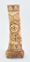 Váza, műgyanta, múzeumi másolat, antikolt, m: 24 cm
