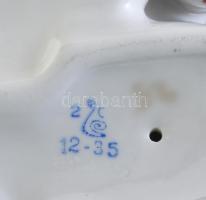 Ukrán, Polonne porcelán figura, kopásokkal, jelzett, m: 24 cm