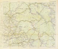 cca 1920-1930 Freytag & Brendt: Auto-Strassenkarten 54: Targu-Mures/Marosvásárhely és környékéne...