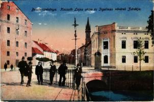 1918 Besztercebánya, Banská Bystrica; Kossuth Lajos utca, Irgalmas Nővérek zárdája, hengermalom / street, nunnery, mill (EK)