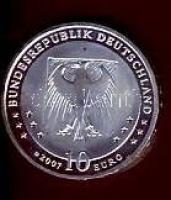 Németország 2007D 10€ Ag "Wilhelm Busch" helyenként aranyozva T:1