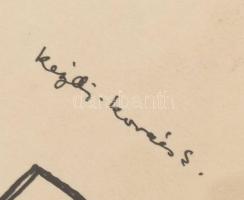 Kézdi-Kovács Elemér (1898-1976): Legbiztosabb a Modiano (reklámterv). Tus, papír. Jelezve jobbra köz...