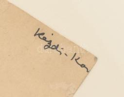 Kézdi-Kovács Elemér (1898-1976): Hallo, csak Modiano-t használok (reklámterv). Tus, ceruza, papír. J...