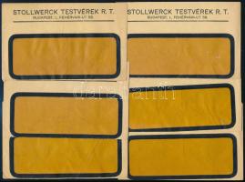 cca 1930 Stollwerck Testvérek Rt. 6 db reklámboríték