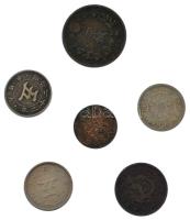 6xklf japán érméből álló tétel T:XF-F
6xdiff Japanese coin lot C:XF-F