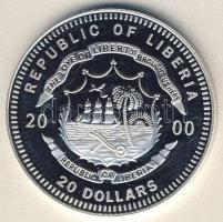 Libéria 2000. 20$ Ag "Amerikai elnökök-Dwight D. Eisenhower" T:PP