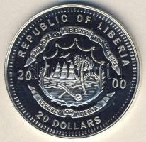 Libéria 2000. 20$ Ag "Amerikai elnökök-James E. Carter" T:PP