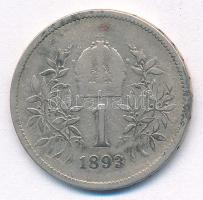 Ausztria 1893. 1K Ag "Ferenc József" T:F Austria 1893. 1 Corona Ag "Franz Joseph"...