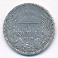 1895KB 1K Ag "Ferenc József" T:F patina Adamo K5