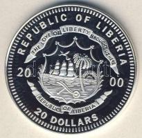 Libéria 2000. 20$ Ag "Amerikai elnökök-George Washington" T:PP