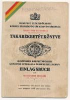 1940. Budapest Székesfővárosi Községi Takarékpénztár Részvénytársaság takarékbetétkönyve, bejegyzéssel, hátoldalán ceruzás írással