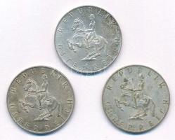 Ausztria 1960-1964. 5Sch Ag (3db) T:VF Austria 196-1964. 5 Schilling Ag (3pcs) C:VF