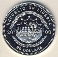 Libéria 2000. 20$ Ag "Amerikai elnökök-Thomas Jefferson" T:PP