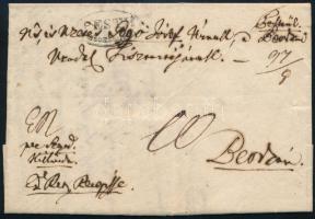 1836 Portós levél / Unpaid cover &quot;PESTH / Recomandirt&quot;