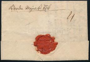1836 Portós levél / Unpaid cover "PESTH / Recomandirt"