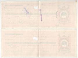 Budapest 1938-1940. 9db-os kitöltött és kitöltetlen váltó tétel vízjeles papíron T:VF,F anyaghiány