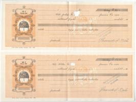 Budapest 1938-1940. 9db-os kitöltött és kitöltetlen váltó tétel vízjeles papíron T:VF,F anyaghiány