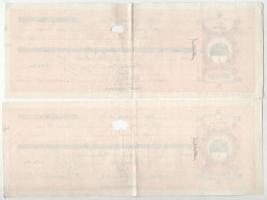 Budapest 1938-1939. 9db-os kitöltött és kitöltetlen váltó tétel vízjeles papíron T:VF,F anyaghiány