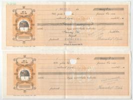 Budapest 1938-1939. 9db-os kitöltött és kitöltetlen váltó tétel vízjeles papíron T:VF,F anyaghiány