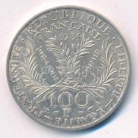 Franciaország 1984. 100Fr Ag "Marie Curie halálának 50. évfordulója" T:AU,XF patina France...
