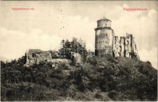 Nagyszalánc, Nagy-Szaláncz, Szalánc, Salanc, Slanec; Nagyszalánczi vár. Fogyasztási szövetkezet kiadása / Slanecky hrad / castle