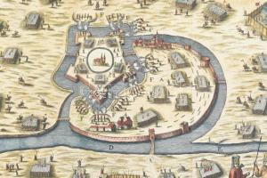 cca 1670-1674 Gaspar Bouttats (1625-1703): Nagyvárad ostroma, a metszeten olasz nyelvű magyarázat az...