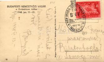 1948 Budapest XIV. Nemzetközi Vásár (BNV) a Centenárium évében, Textilipar a 3 éves terv jegyében, C...