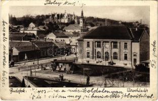 Budapest XXII. Budafok, Városház tér, M. kir. postahivatal, Törley kastély (EK)