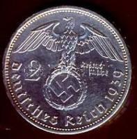 Német 3. Birodalom 1939A 2M Ag "Hindenburg" T:2 k.