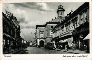 1940 Miskolc, Széchenyi utca, színház, Epstein üzlete (EK)