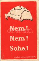 1920 Nem! Nem! Soha! Országos Propaganda Bizottság kiadása / No! No! Never! Hungarian irredenta propaganda, Treaty of Trianon (EK)