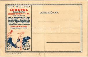 1914 Lengyel ékszerész reklámlapja. Budapest VII. Károly körút 19. (Báró Orczy ház) / Hungarian jewelry shop advertisement (fa)