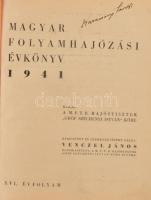 1941 Magyar folyamhajózási évkönyv, Venczel János (szerk.), Budapest 1941. A M. F. TR. hajóstisztek ...