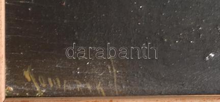 Komárik János (működött a XX. sz. első felében):Esti Tabáni részlet Olaj, fa Jelzett, keretben 20,5x...