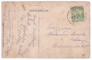 1910 Szentgotthárd, Széll Kálmán tér 100 év múlva, a jövőben montázs. Wellisch Béla kiadása / in the...