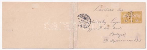 1901 Gyalár, Ghelari; vaskőbánya, sodronypálya. 2-részes kinyitható panorámalap / ironstone mine, wi...