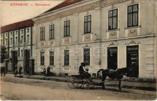 1912 Körmend, Kirnbauer József és fia gőzmalom, lovaskocsi, liszt eladás nagyban és kicsiben (EK)