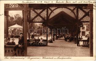 1928 Tarcsa, Tarcsafürdő, Bad Tatzmannsdorf; Wandelhalle u. Musikpavillon / Fedett sétány és zenepavilon / music pavilion, spa (EK)