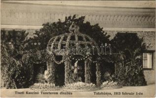 1913 Tatabánya, Tiszti kaszinó táncterem díszítése 1913. február 1-én. Adler fényirda (EK)