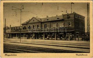 1942 Hegyeshalom, vasútállomás + WIEN - BUDAPEST 52 A vasúti mozgóposta bélyegző (EK)