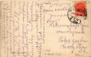 1942 Hegyeshalom, vasútállomás + "WIEN - BUDAPEST 52 A" vasúti mozgóposta bélyegző (EK)
