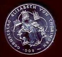 Németország 2007A 10€ Ag "Türingiai Erzsébet" T:1